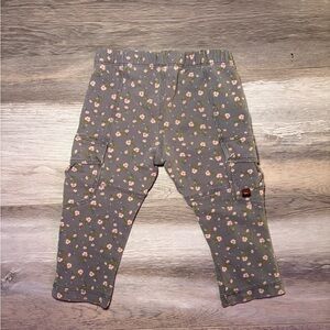 Tea Collection Gray Floral Sweatpants
